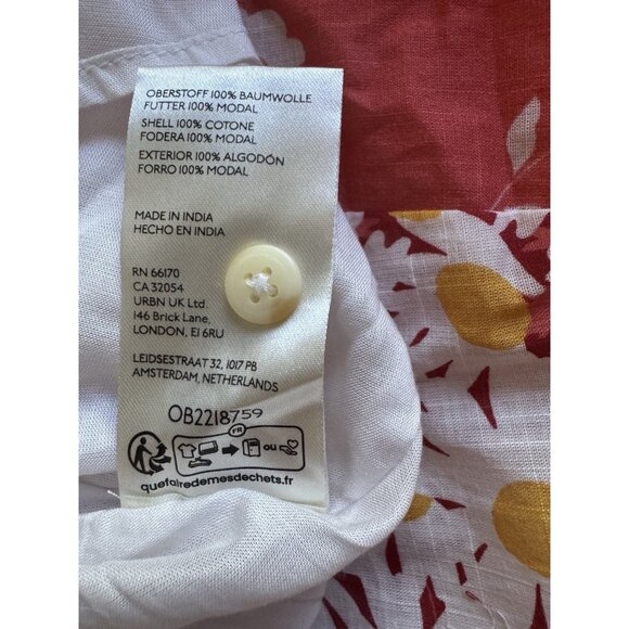 NWT Size S- Maeve 100% Cotton Floral Halter Godet Midi Shirt Dress (NWT US $188) - Picture 11 of 16